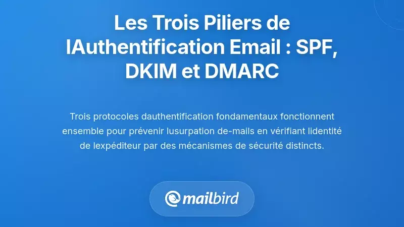 Les Trois Piliers de l'Authentification des E-mails : SPF, DKIM et DMARC
