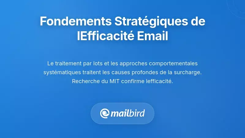 Fondations Strat&eacute;giques pour l'Efficacit&eacute; du Traitement des Emails