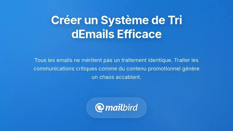 Propriétaire de petite entreprise organisant des e-mails en utilisant un système de triage avec des étiquettes de priorité et des dossiers