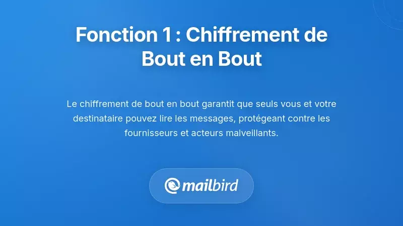 Diagramme d&eacute;montrant le processus de chiffrement de bout en bout prot&eacute;geant les messages email en transit