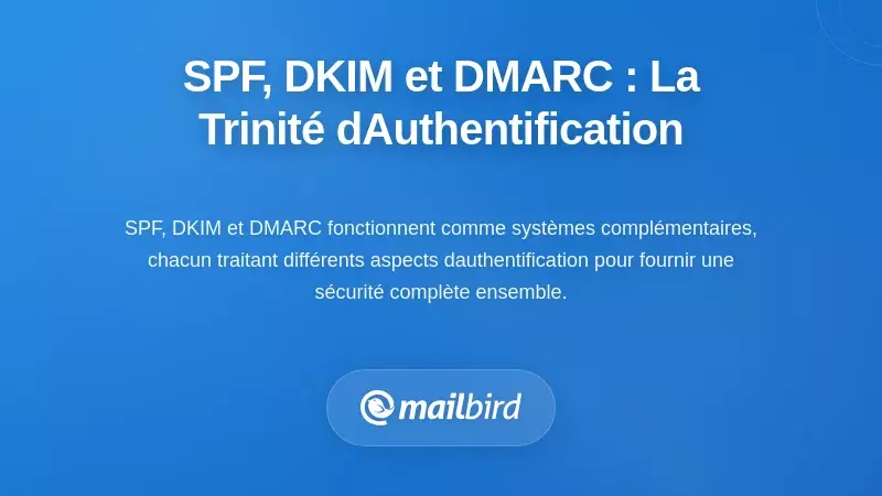 SPF, DKIM et DMARC : La trinité de l'authentification expliquée