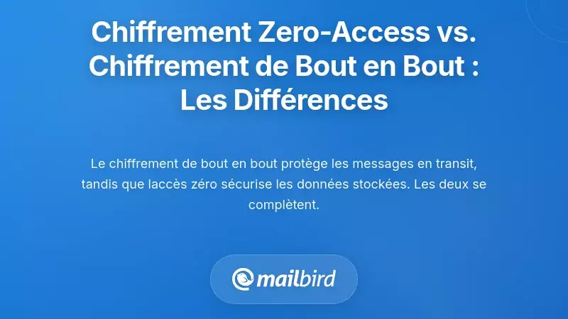 Cryptage Z&eacute;ro Acc&egrave;s vs. Cryptage de Bout en Bout : Comprendre la Diff&eacute;rence