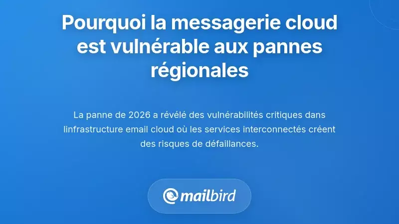 Pourquoi les syst&egrave;mes de messagerie cloud sont vuln&eacute;rables aux pannes r&eacute;gionales