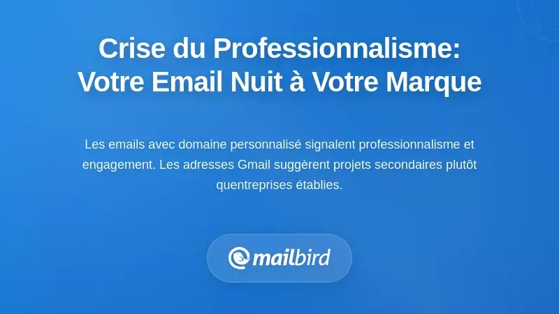 La crise du professionnalisme : quand votre adresse e-mail nuit à votre marque