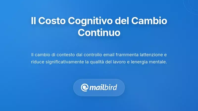 Professionista che sperimenta affaticamento cognitivo a causa del continuo cambio di contesto nelle email