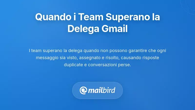 Il Punto Critico: Quando i Team Superano la Delega di Gmail