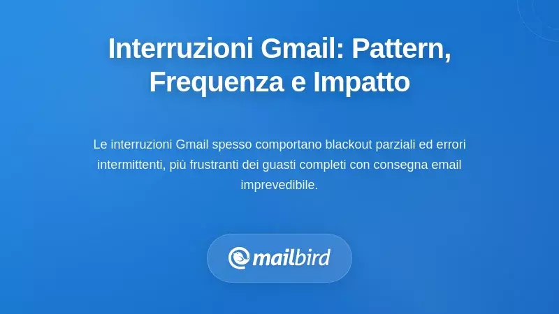 Comprendere l'interruzione di Gmail: modelli, frequenza e impatto
