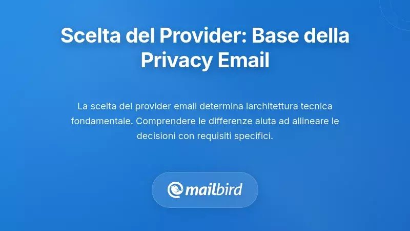 Selezione del Fornitore di Email: La Fondamenta della Privacy Email