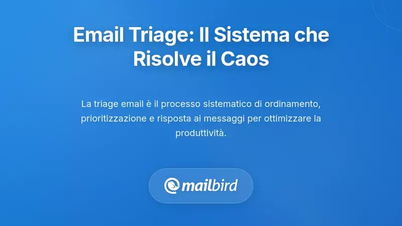 Cos’è il Triage delle Email? Comprendere il Framework che Trasforma il Caos della Posta in Arrivo