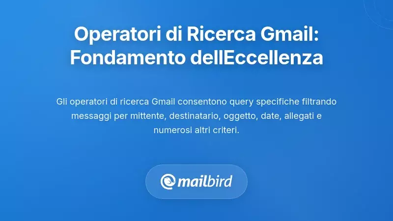 Operatori di Ricerca Gmail: La Fondazione dell'Eccellenza nella Ricerca Email