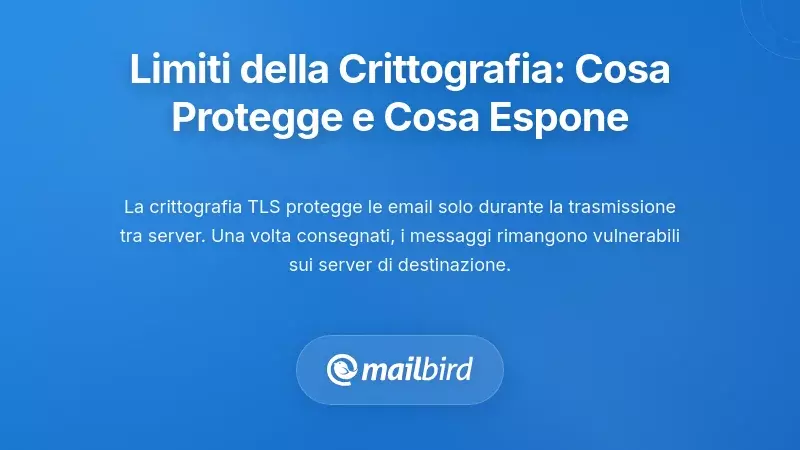 Ambito Limitato della Crittografia: Cosa Protegge e Cosa Lascia Esposto
