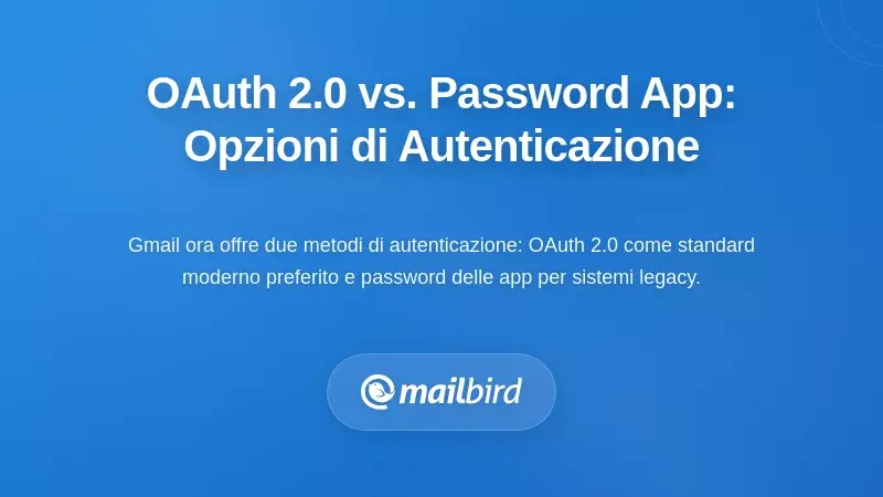 OAuth 2.0 vs. Password delle App: Comprendere le tue opzioni di autenticazione