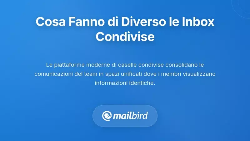 Cosa Fanno Diversamente Le Soluzioni di Casella Postale Condivisa