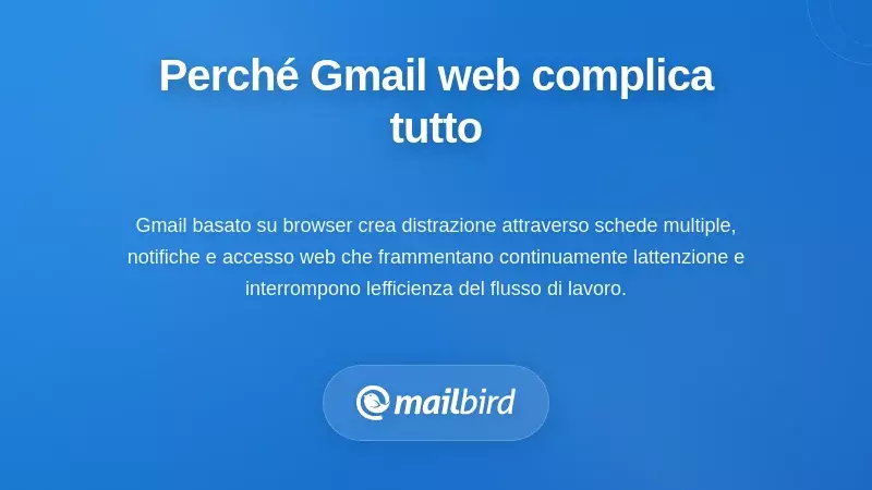 Schede del browser con Gmail che creano un ambiente ricco di distrazioni che influisce sull'efficienza del flusso di lavoro