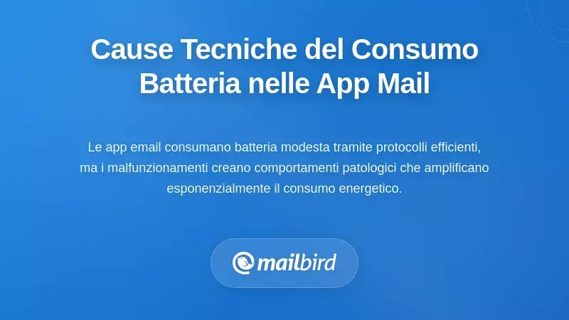 Cause Tecniche Del Consumo Energetico Dell'App Mail: Perch&eacute; Sta Accadendo