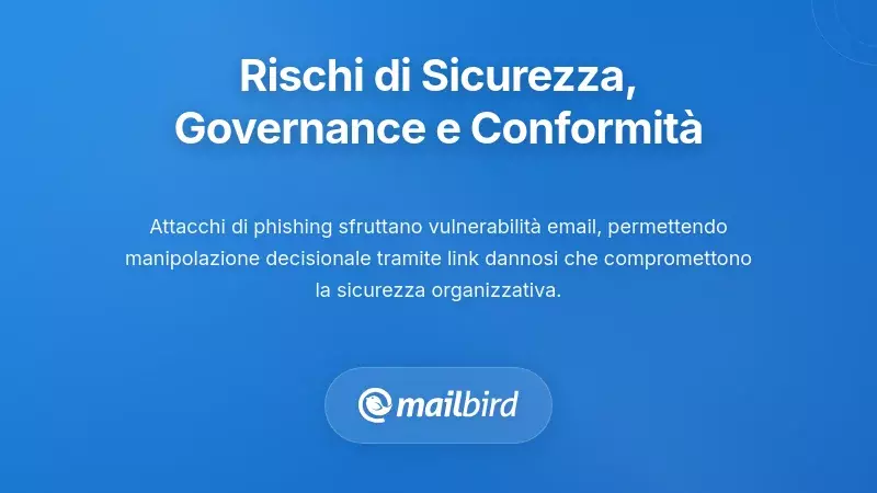 Illustrazione dei rischi di sicurezza delle email, inclusi phishing e minacce di spoofing nei processi decisionali di gruppo