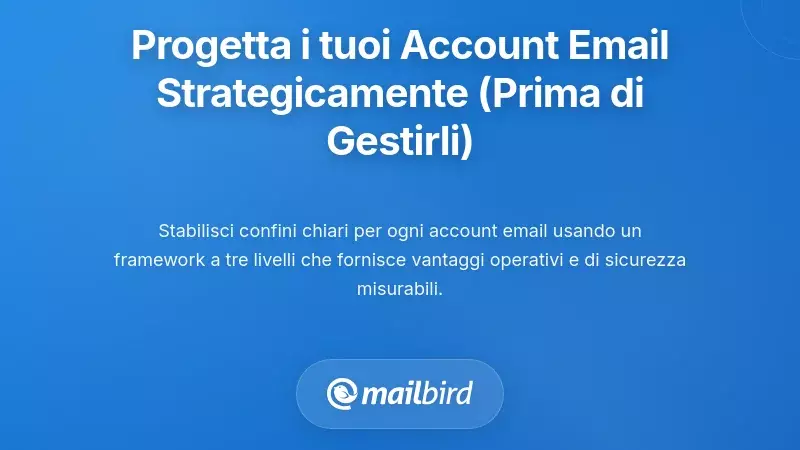 Progettare strategicamente i tuoi account email (prima di provare a gestirli)