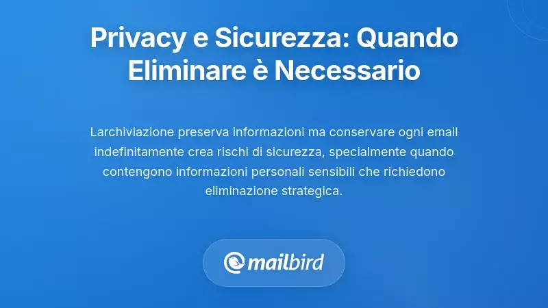 Considerazioni sulla privacy e sulla sicurezza: quando la cancellazione diventa necessaria