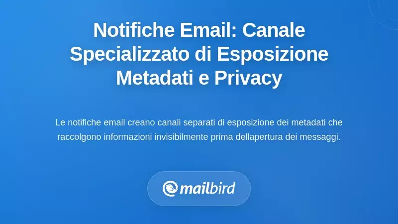 Notifiche Email: Un Canale Specializzato di Esposizione dei Metadati con Implicazioni Uniche per la Privacy