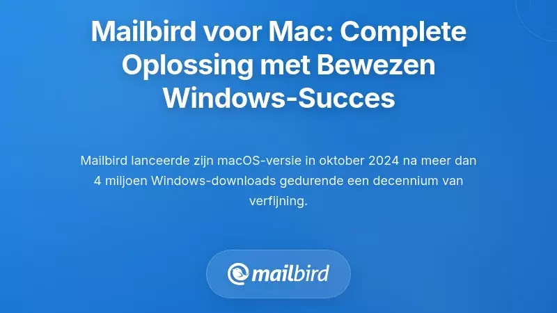 Mailbird voor Mac: Een Allesomvattende Oplossing Gebaseerd op Bewezen Succes op Windows