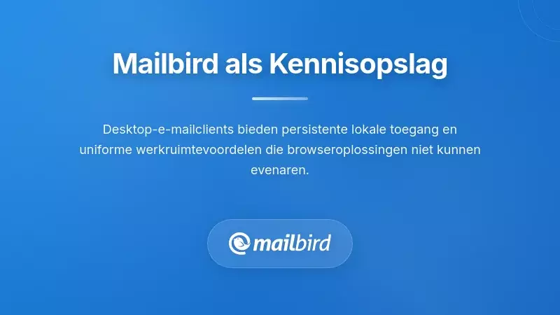 Mailbird desktop e-mailclient interface die meerdere accounts verenigt voor kennisvastlegging