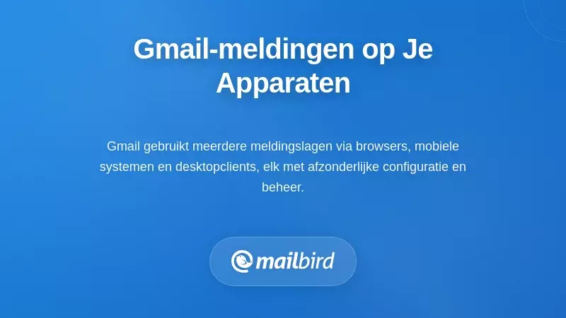 Gmail-melding instellingen interface die laat zien hoe meldingen werken op desktop en mobiele apparaten