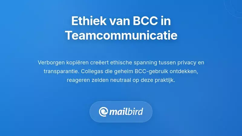 Professional die BCC-ethiek en transparantie onderzoekt bij team-e-mailcommunicatie