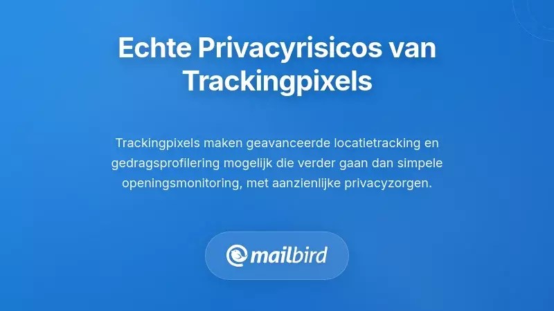 Illustratie die e-mail tracking pixels en privacyrisico's in digitale communicatie toont