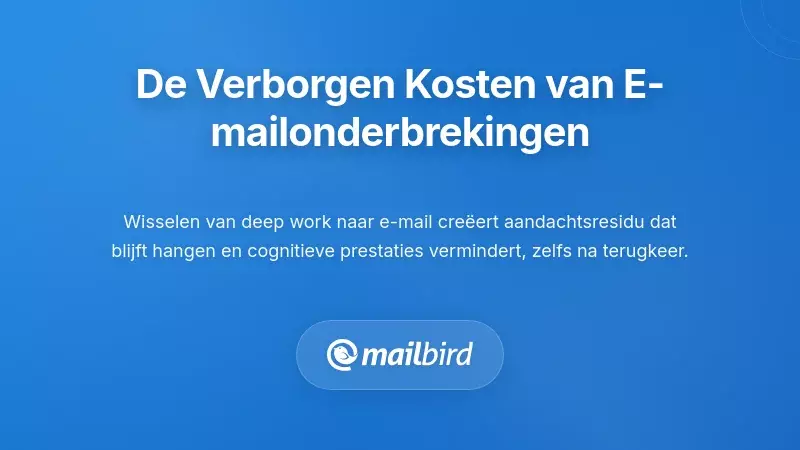 Professioneel analyseren van kosten door e-mailonderbrekingen die de productiviteit en focus op de werkplek beïnvloeden