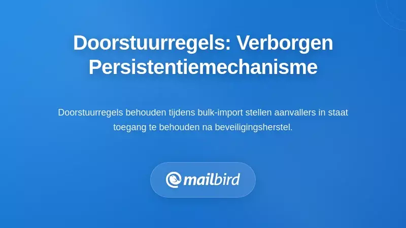 E-mail Doorstuurregels: Het Verborgen Persistentiemechanisme