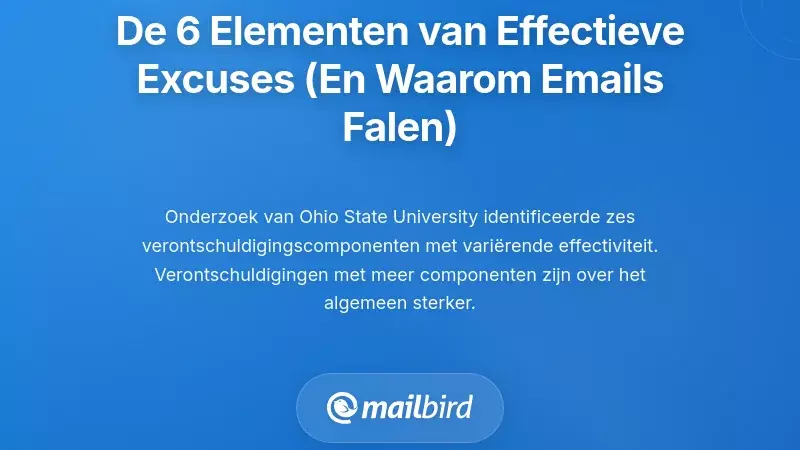 De zes componenten van effectieve excuses (en waarom de meeste e-mails tekortschieten)