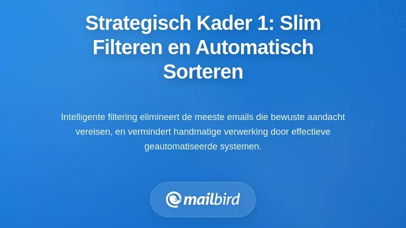 Strategisch Kader E&eacute;n: Intelligente Filteren en Geautomatiseerde Triage