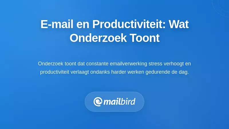 Visualisatie van onderzoeksgegevens die het effect van e-mail op productiviteit en de kosten van contextwisselingen toont
