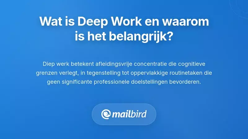 Professional in geconcentreerde focus die diep werk zonder e-mailonderbrekingen demonstreert