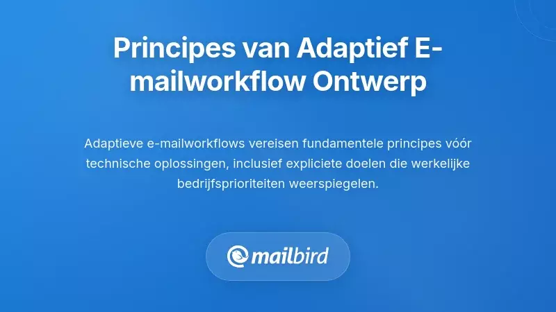 Fundamentele Principes van Adaptief E-mailworkflowontwerp