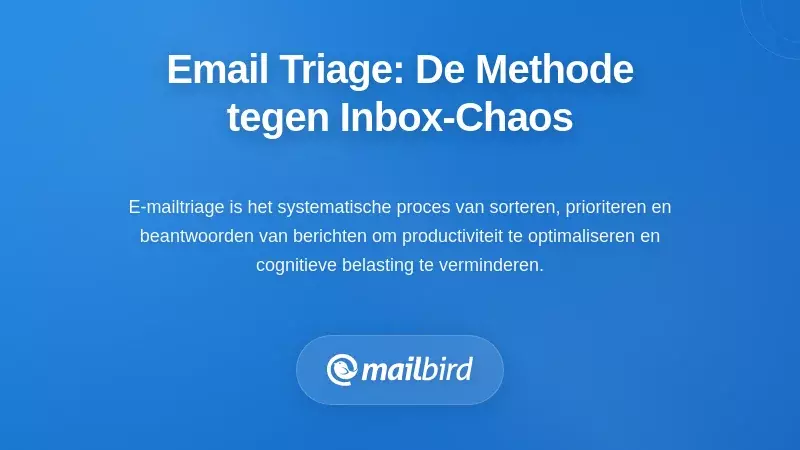 Wat is E-mailtriageNULL Begrijpen van het Kader dat Inboxchaos Transformeert