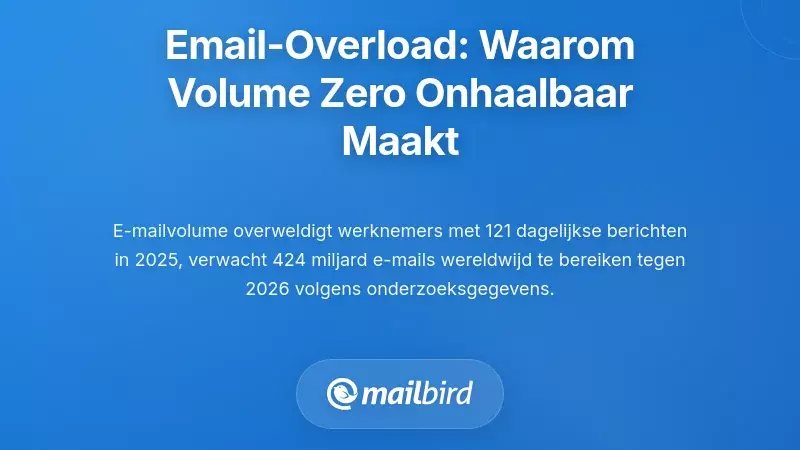 De omvang van e-mailoverbelasting: waarom volume zero onhoudbaar maakt