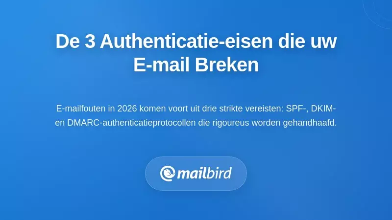 De Drie Authenticatievereisten Die Je E-mail Breken