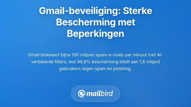 Verbeteringen van de veiligheid van Gmail: Indrukwekkende bescherming met inherente beperkingen