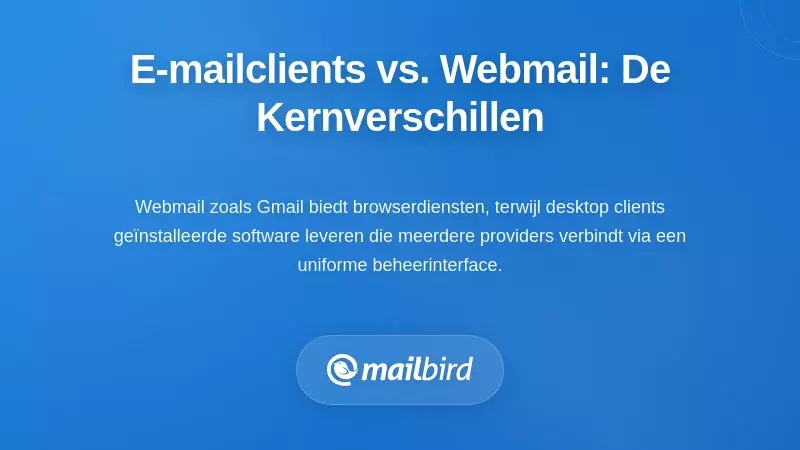 Desktop e-mailclients versus webmail: de kernverschillen begrijpen