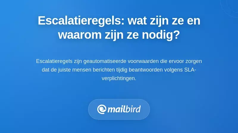 Wat zijn escalatieregels en waarom hebben teams ze nodig?