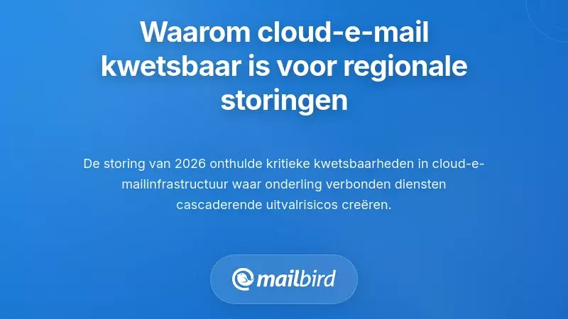 Waarom Cloudgebaseerde E-mailsystemen Kwetsbaar Zijn Voor Regionale Storingen