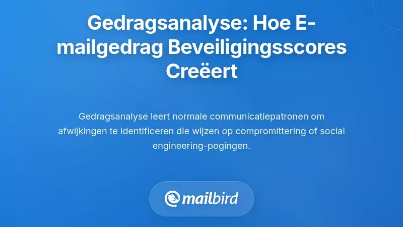 Inzicht in Gedragsanalyse: Hoe Jouw E-mailgedrag Beveiligingsscores Cre&euml;ert