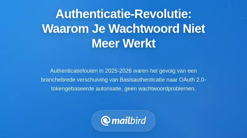 De Authenticatie Revolutie: Waarom Je Wachtwoord Plotseling Niet Meer Werkt