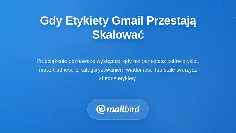 Rozpoznawanie momentu, gdy Twoje etykiety w Gmailu przestają się skalować