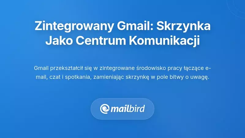 Zintegrowany Gmail: Kiedy Twoja skrzynka odbiorcza staje się centrum komunikacji
