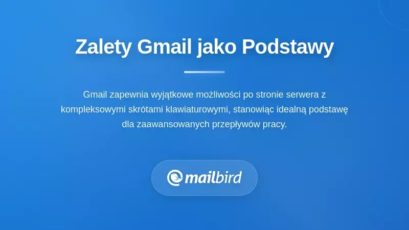 Interfejs Gmail pokazujący funkcje i możliwości zarządzania pocztą opartą na chmurze