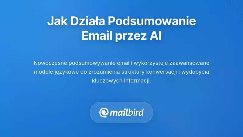 Model językowy AI analizujący i podsumowujący strukturę wieloetapowej konwersacji e-mailowej