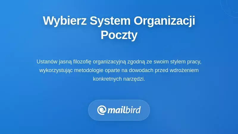 Osoba wybierająca ramy organizacyjne dla e-maili na ekranie komputera