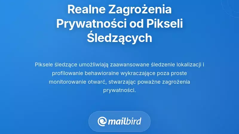 Ilustracja pokazująca piksele śledzące w e-mailach i ryzyko prywatności w komunikacji cyfrowej